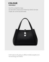 Bolso bandolera cruzado de piel de vaca con capa frontal y bolso de mano tipo cesta vegetal para mujer - details 24