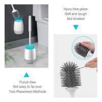 Escobillas de Baño de Silicona, Escobilla de Silicona con Secado Rápido, Gris, WC - details 4