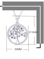 Collar del árbol de la vida, colgante del árbol de la vida de plata, regalo del día de la madre, 925 - details 0