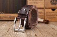 Cinturones de diseñador para hombre, piel de vaca auténtica de alta calidad, color marrón, de lujo,talla grande, 100% grano real - details 27