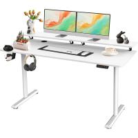 160x70cm Mesa Escritorio Elevable, Mesa Elevable Escritorio, Mesa Gaming Blanco, Secretaria Elevatoria, Memoria de Altura Ajustable, Adecuado para Estudiar, Trabajar, Juegos - details 12