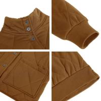 Chaqueta acolchada de manga larga para mujer, abrigo informal de primavera y otoño, Cuello de pie, con bolsillos - details 16