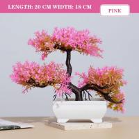 Plantas artificiales bonsái árbol pequeño simulación plantas en maceta mesa adornos en maceta para Hotel jardín decoración del hogar flor falsa - details 9