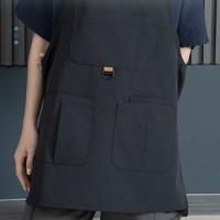 Delantal de cocina resistente al viento para ropa de trabajo, delantal de barbacoa de poliéster ajustable con diseño de herramientas multibolsillos, delantal de cocina a prueba de aceite - details 8