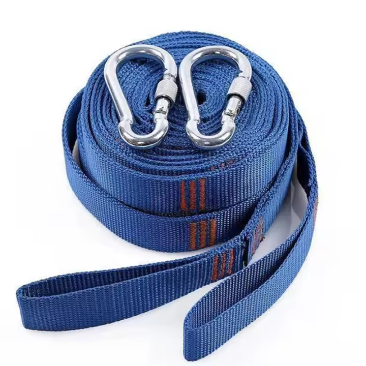 Correas de Hamacas para Exteriores, Kit con 2 Mosquetones para Todos los Tipos de columna, Patio, Camping - 1