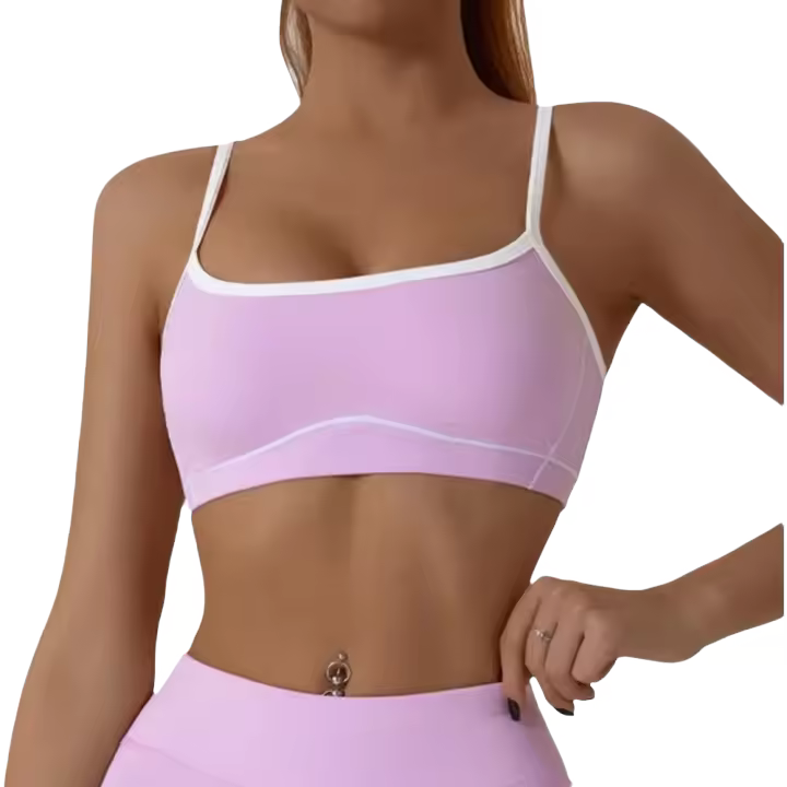 Sujetador Deportivo para Mujer Top Corto para Gimnasio, Yoga, Fitness Chaleco de Entrenamiento sin Espalda, Camisa para Correr Ropa Deportiva de Secado Rápido - 1