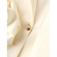 BUNO-Primavera otoño mujer chaqueta de traje Beige moda flores decoración cuello con muescas de un solo pecho de manga larga chaquetas femeninas abrigo - details 5