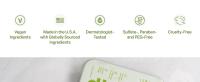 vegan, made in the U.S.A., paraben free, and free of SLS, SLES, and synthetic fragrances.
