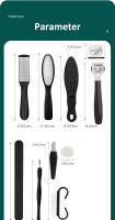 Cuidado de Pies Set de Pedicura con Cepillo de Raspado para Callos y Exfoliación Doble Cara de Acero Inoxidable 10 en 1 - details 10
