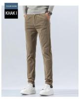 Pantalones de Corduroy para Hombres Ajuste Delgado, Elástico, Moda de Negocios y Trabajo para Primavera Otoño - details 11