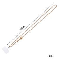 Cadena cruzada antipérdida para teléfono, funda de teléfono de cuero PU con metal, correas ajustables de lujo para colgar del cuello, para chicas y damas - details 1