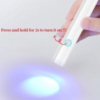 Mini lámpara secadora portátil de mano, Luz LED UV para curar todas las herramientas de arte de uñas recargables de Gel - details 7