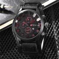 Reloj de Cuarzo de Lujo para Hombres YIKAZE Estilo Clásico Retro Correa de Cuero Automático Fecha - details 18