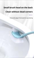 Cepillo de Inodoro de Doble Cabeza Cepillo de Limpieza de Baño de Pelo Suave - details 1