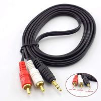Cable de Audio para teléfonos, divisor de Cable de Audio, adaptador estéreo de música de 3,5mm a 2 RCA macho, adaptador de línea auxiliar de Audio, conector Jack - details 1