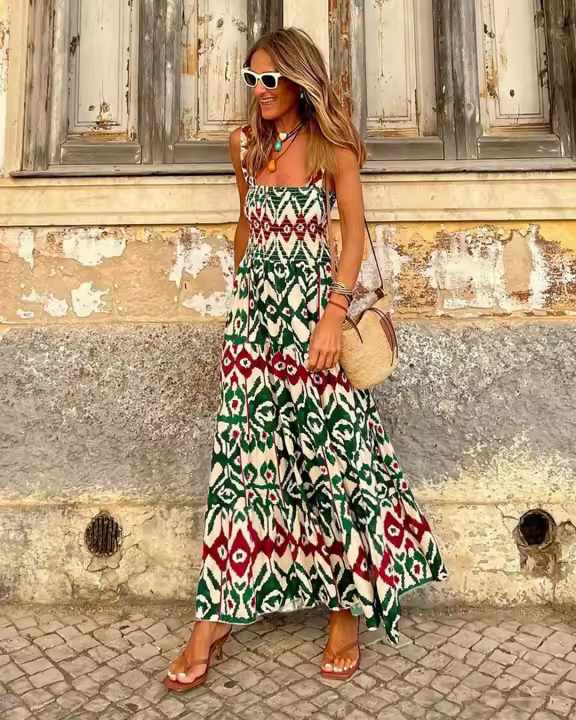 Estampado de alta gama, estilo puro deseo, con camisola retro de albahaca. - 1