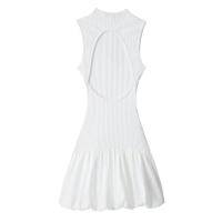 OUWU- Vestido corto sin mangas de retazos para mujer, minivestido mullido de moda para playa y fiesta de noche, 2024 - details 26