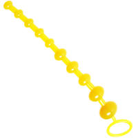 SM-perno de patio trasero de cuentas de cristal amarillo, punto G, juguete Anal alternativo de silicona, tapón Anal, Juguetes sexuales femeninos - details 5