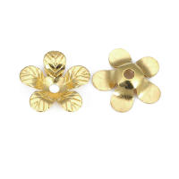 Tapas de cuentas de flores de latón de color no chapado, suministros de joyería Diy de alta calidad, collar, pendientes, accesorios para mujer - details 32