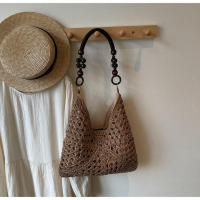 Popular Beach Vacation Nuevo bolso de hombro tejido versátil para mujer, bolso portátil. - details 35