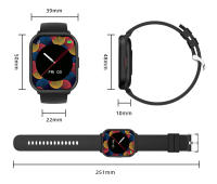 2025 Nuevo VS02 Smartwatch Bluetooth Llamada Detección de frecuencia cardíaca Modo deportivo Mensaje Empuje en pantalla Ajuste de duración Compatible con Android IOS Smartwatch - details 15
