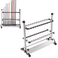 Soporte de almacenamiento para caña de pescar, estante de exhibición de aleación de aluminio, 24 varillas, 72cm - details 0