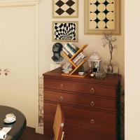 Estantería de árbol, Librería Alta de 6 Niveles Estantería Estrecha de madera con cajones para Sala de Estar, Dormitorio 38×19×112CM Marrón Rústico - details 60