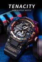 Reloj de pulsera deportivo para hombre Smael resistente al agua con función de alarma y fecha multifunción cuarzo dualtime - details 0