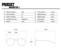 Gafas de Sol Cuadradas Vintage Para Hombres y Mujeres Hechas en China Certificado CE - details 5