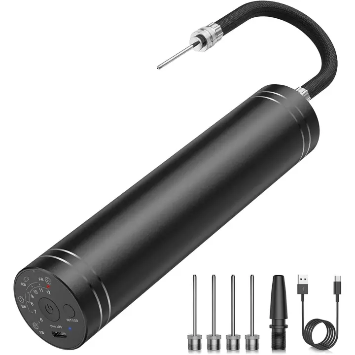 Bomba de Balones Eléctrica Portátil, Inflador Eléctrico Recargable Automático para Fútbol, Vóley, Baloncesto, 4 Modos Predeterminados, 4 BAR, Inflador Rápido y Silencioso para Balones - 1