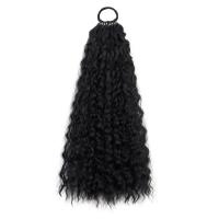 Peluca de cola de caballo Afro rizada permanente de maíz, extensión de cola de caballo, banda para el cabello, cola de caballo rizada ondulada larga, postizo de cola de poni Natural falso - details 2