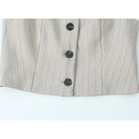 OUWU- Conjunto De Pantalones Y Chaleco De Primavera Para Mujer, Top Con Cuello Redondo Y Botones A La Moda, Pantalones De Cintura Alta, Traje De Ocio Para Oficina, Nuevo - details 7
