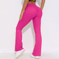 Leggings a prueba de sentadillas para mujer, levantamiento de glúteos, pantalones de tiburón micro acampanados, pantalones de yoga de cintura alta - details 17