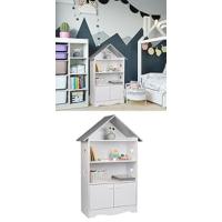 Niños Librería Infantil Pared Estantería Frontal de Madera Organizador Pequeño de Libros Juguetes para Habitaciones de niños Sala de Juego Guardería, Blanco - details 11