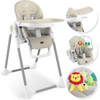 barra de juegos, tumbona para bebés, silla alta combinada para bebés, 7 respaldos ajustables en altura, crecimiento de 0 meses a 6 años, silla para bebés, gris oscuro - details 7