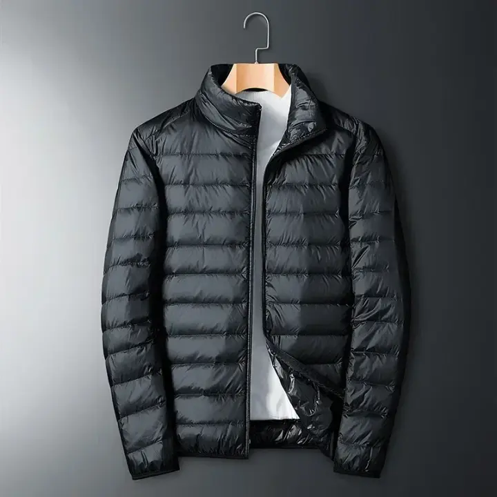 Chaqueta impermeable informal para hombre, chaqueta acolchada ligera portátil para exteriores, otoño e invierno, plumón de pato blanco ultraligero - 1