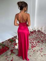 Elegante Vestido Largo de Verano con Hombro Descubierto Sexy Escote de Espalda Alta y Abierto hasta la Cintura Vestido de Fiesta de Cada Noche - details 4