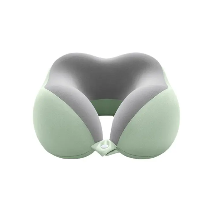 Almohada en forma de U con soporte para la cabeza de 360 ​​grados, con caja de almacenamiento, almohada de viaje de rebote lento, soporte para el cuello, tacto suave y cómodo - 1