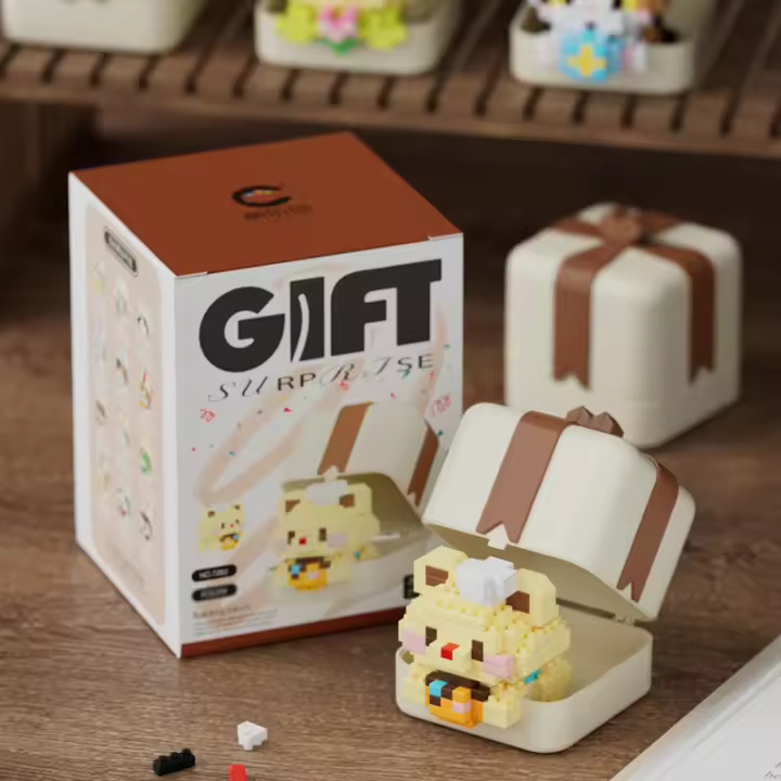 Caja de regalo de la serie de mascotas para niños y adultos, bloques de construcción, juguetes ensamblados DIY, juguetes de animales, regalos de cumpleaños y Navidad para Decoración - 1