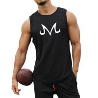 Chaleco de gimnasio a la moda de verano para hombre, camiseta deportiva sin mangas para Fitness y culturismo, camiseta sin mangas para correr de malla de secado rápido de Anime - details 15