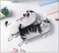 Cute Korean Cat Pencil Case - Student Stationery Bag, Cosmetic Bag, Coin Purse - details 1