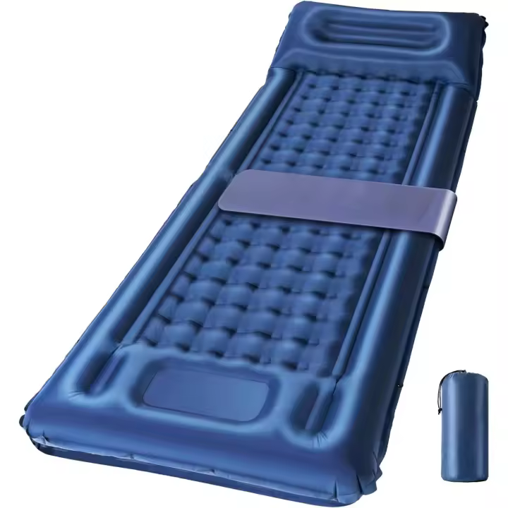 Mat de Camping Inflable Ultraligero 12CM Impermeable y Conectable con Bomba Incorporada - 1