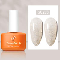 Tonitu G 7ml Esmalte de uñas en gel semipermanente Oro Plata Brillo Lentejuelas UV LED para salón de manicura y arte de uñas DIY en casa - details 9