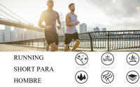 Pantalones Deportivos de Spandex Poliéster 2 en 1 para Correr Rápido y Almacenar el Teléfono - details 0