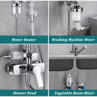 Kit de purificador de salida de agua Universal para baño, filtro de grifo para el hogar, colador de cabezal de ducha, filtro PP de algodón de alta densidad - details 3