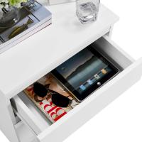 Noche 3 Cajones Noche Nórdico para Dormitorio Auxiliar Minimalista para Cama Blanco - details 4