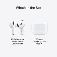 Auriculares inalámbricos Apple AirPods 4, auriculares Bluetooth, con cancelación activa de ruido, audio adaptable, modo de transparencia, audio espacial personalizado, estuche de carga USB-C, carga inalámbrica, chip H2 - details 5