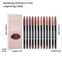 Delineador de labios mate, juego de 12 delineadores de labios mate, Color de larga duración - details 0