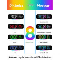 Despertador con Vibración Súper Fuerte Pantalla Digital LED Grande Luz Nocturna - details 1