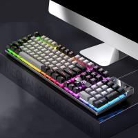 Eje mecánico USB con cable periféricos de computadora Teclado mecánico teclado para juegos teclado con cable teclado retroiluminado - details 5